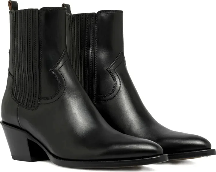 60mm Elastic-Panel Pointed-Toe Ankle Boots - Image 2