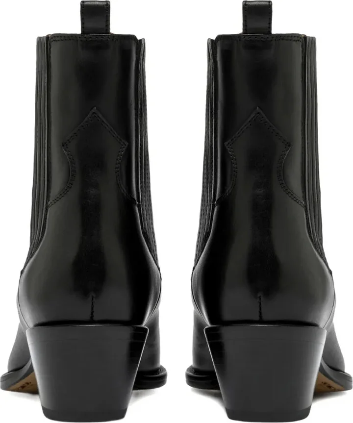 60mm Elastic-Panel Pointed-Toe Ankle Boots - Image 3