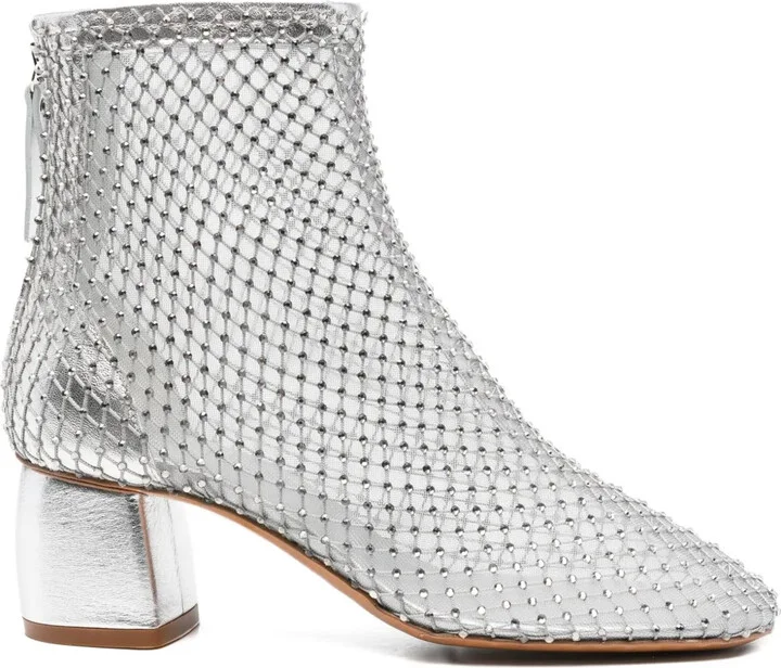 60mm Embellished Mesh Boots