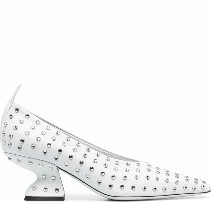 60mm F-heel rhinestone pumps