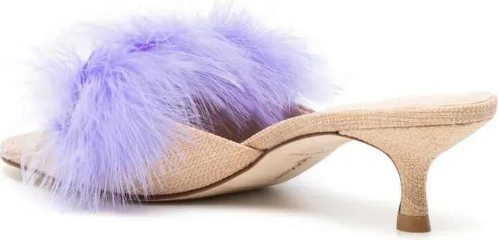 60mm Feather-Detailing Sandals - Image 3