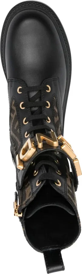 60mm Fendigraphy logo-plaque leather boots - Image 4