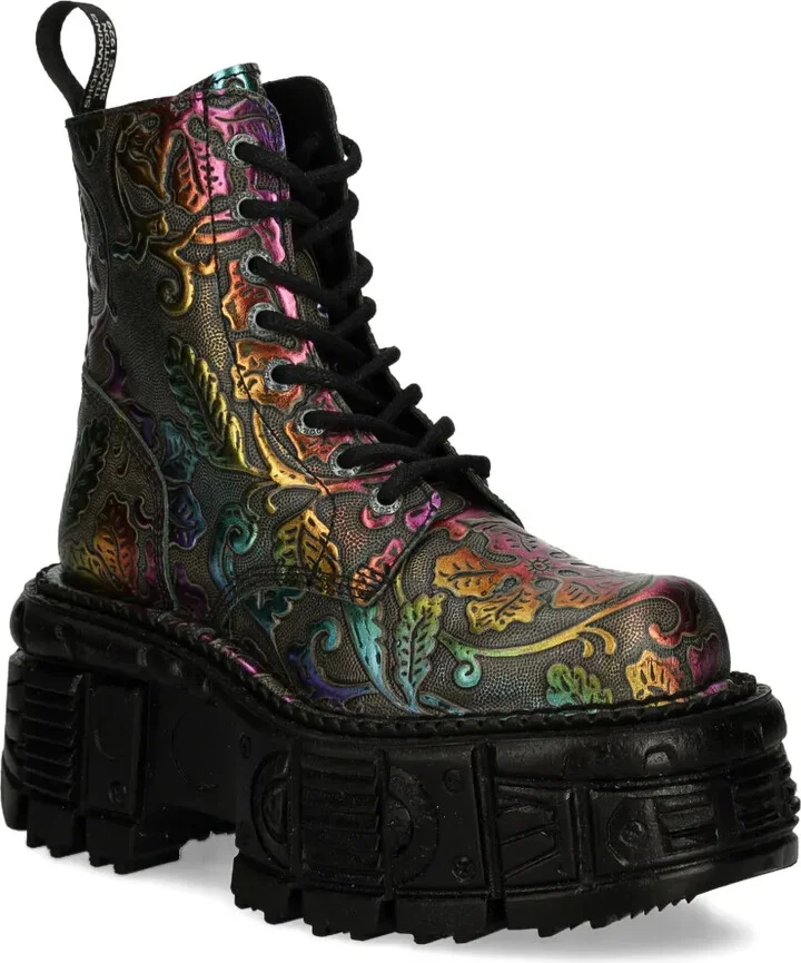 60mm Floral-Print Platform Boots - Image 5