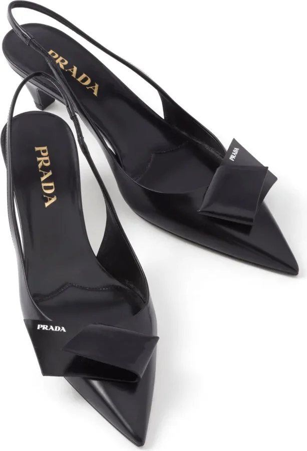 60mm Fold-Detail Leather Pumps - Image 4