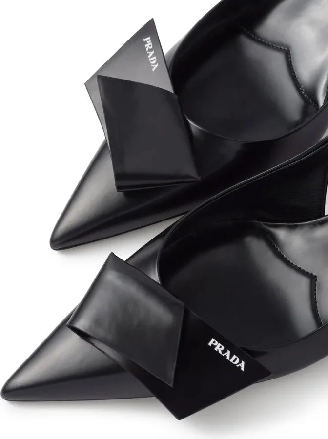 60mm Fold-Detail Leather Pumps - Image 5