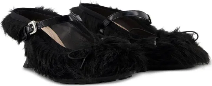 60mm Fur-Trimmed Buckle Mules - Image 2