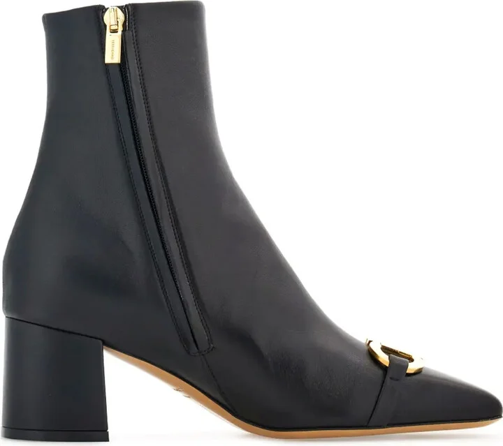 60mm Gancini-buckle leather ankle boots - Image 5