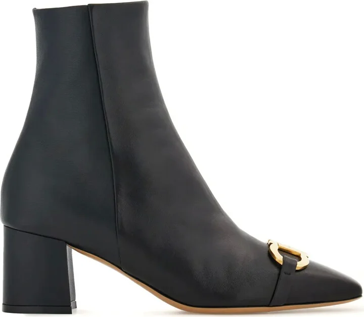 60mm Gancini-buckle leather ankle boots
