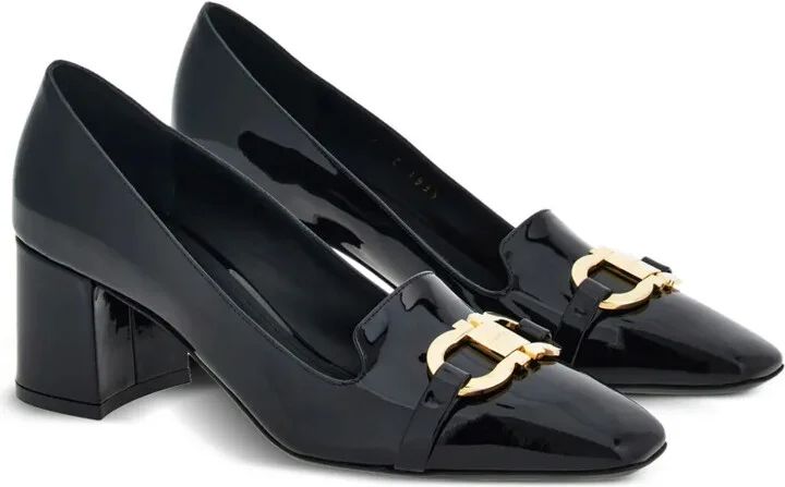 60mm Gancini-buckle leather pumps - Image 2