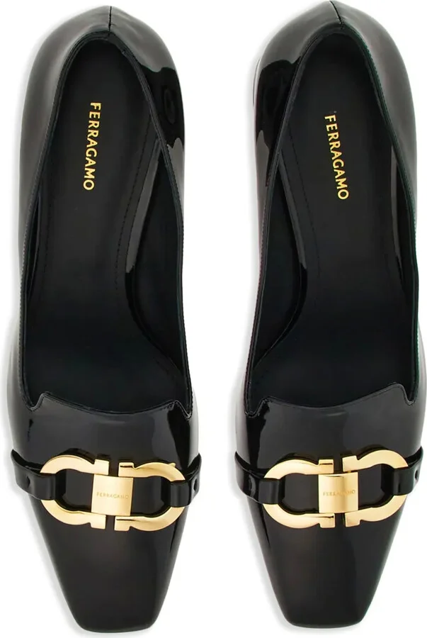 60mm Gancini-buckle leather pumps - Image 4