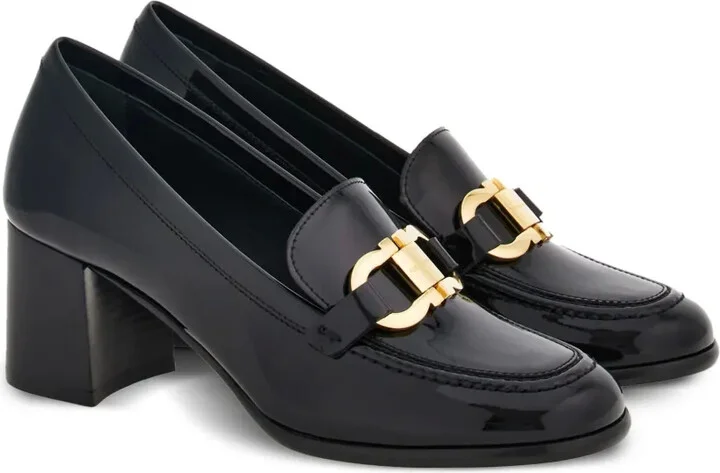 60mm Gancini-buckle patent leather pumps - Image 2