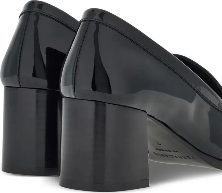 60mm Gancini-buckle patent leather pumps - Image 3