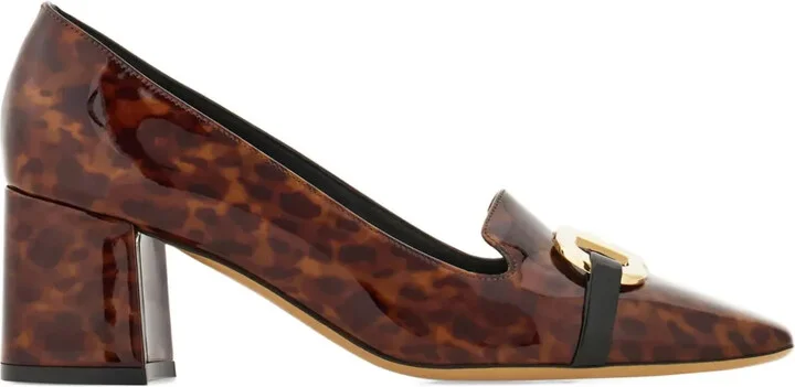 60mm Gancini leather pumps
