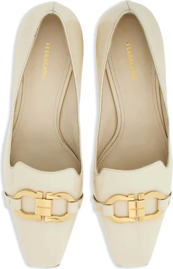 60mm Gancini-plaque leather pumps - Image 4