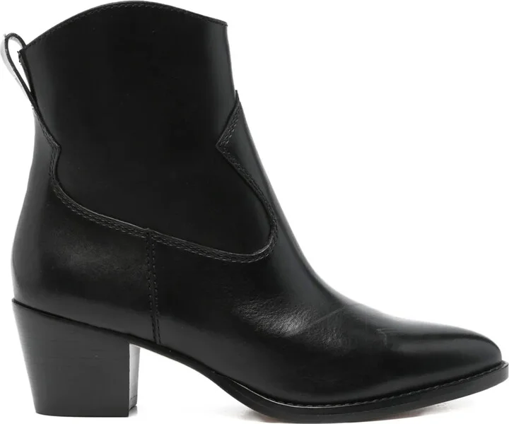 60mm Harpher leather pointed-toe zip boots