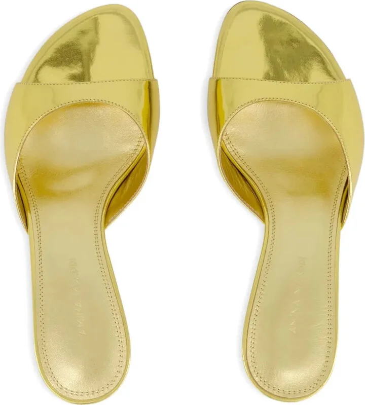 60mm Jeanne metallic leather sandals - Image 4