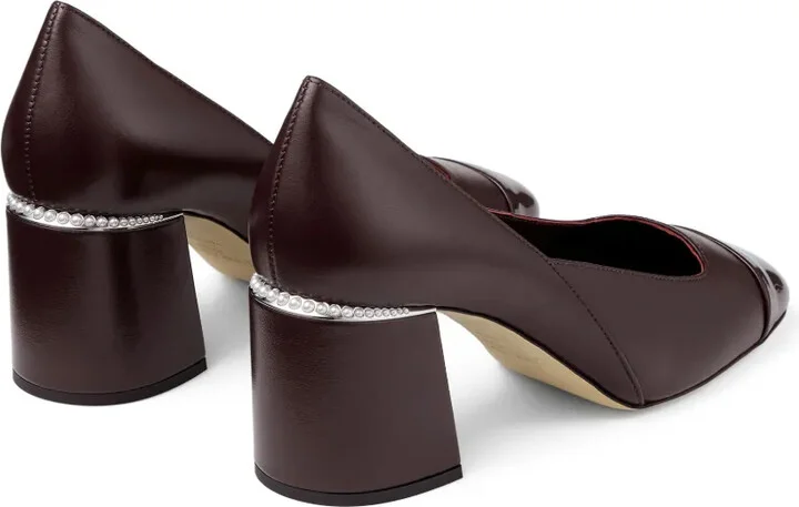 60mm Jenson pearl-embellished square-toe pumps - Image 3