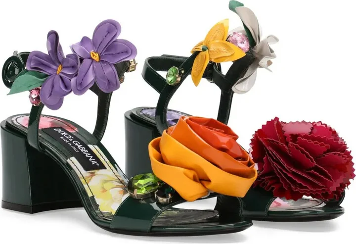 60mm Keira floral-appliqué sandals - Image 2