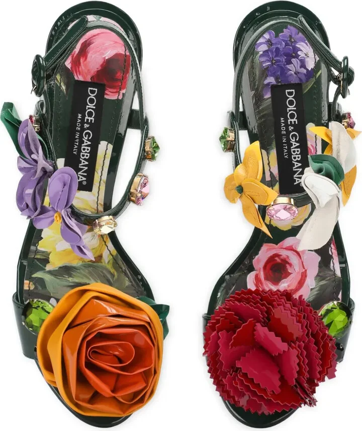 60mm Keira floral-appliqué sandals - Image 4