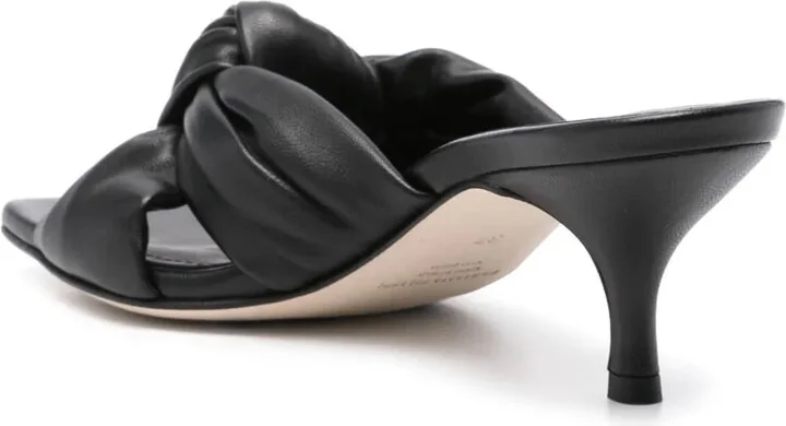 60mm Knot-Detailed Leather Sandals - Image 3