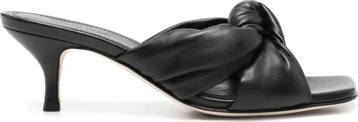 60mm Knot-Detailed Leather Sandals