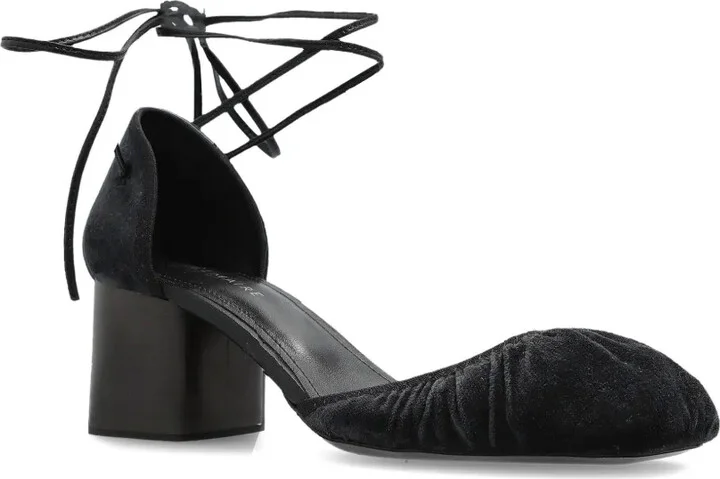 60mm Lace-Up Gathered Pumps - Image 2