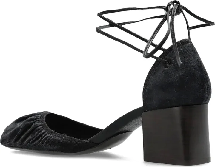 60mm Lace-Up Gathered Pumps - Image 4