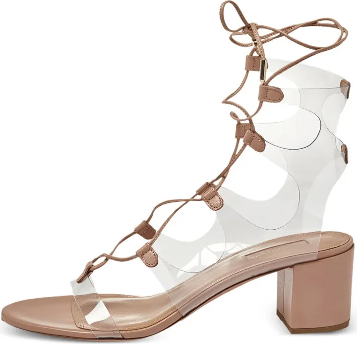 60mm Lace-Up Heeled Sandals - Image 2
