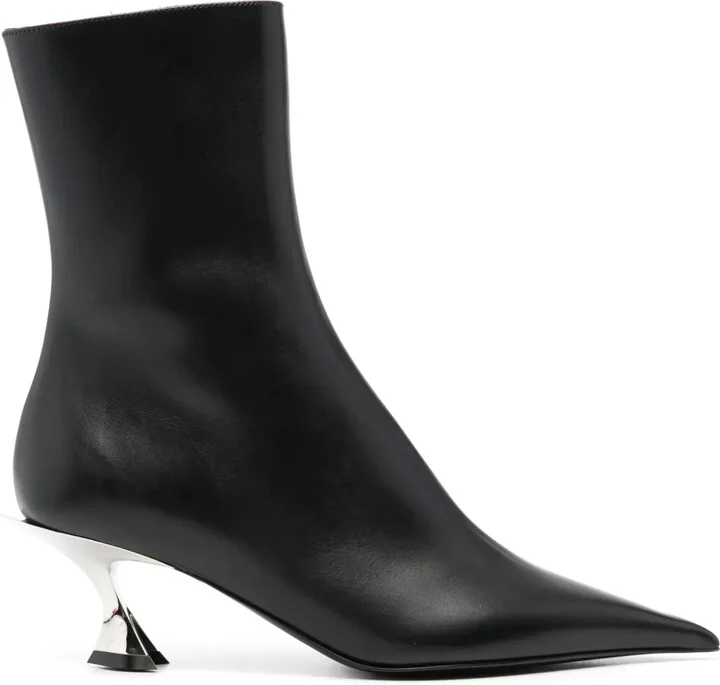 60mm Leather Ankle Boots