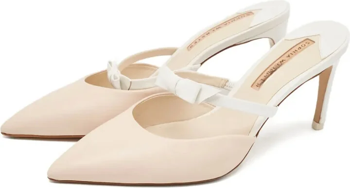 60mm Leather Bow-Detail Mules - Image 2