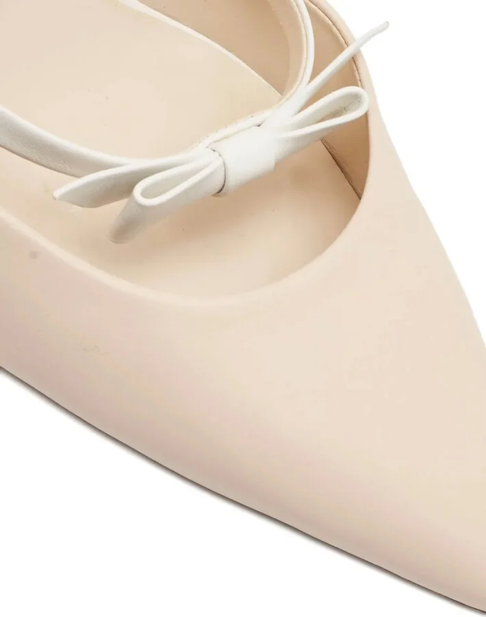 60mm Leather Bow-Detail Mules - Image 5