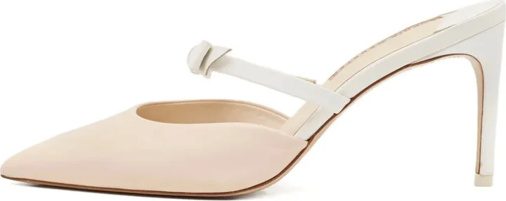 60mm Leather Bow-Detail Mules