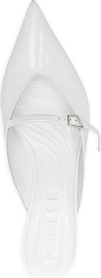 60mm Leather Buckled Heeled Mules - Image 4