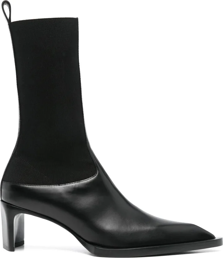 60mm leather Chelsea ankle boots