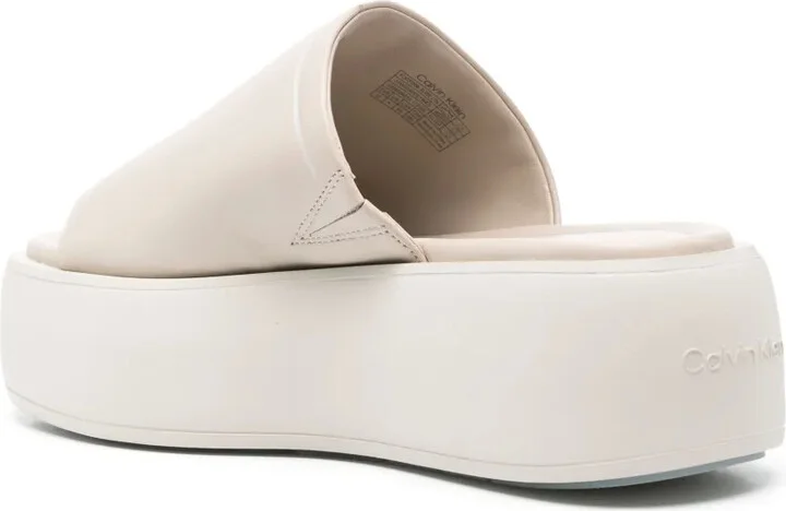 60mm Leather Flatform Sandals - Image 3
