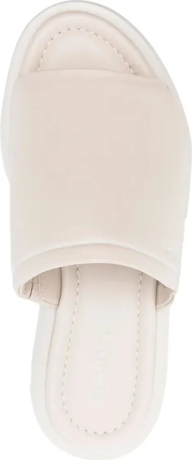 60mm Leather Flatform Sandals - Image 4