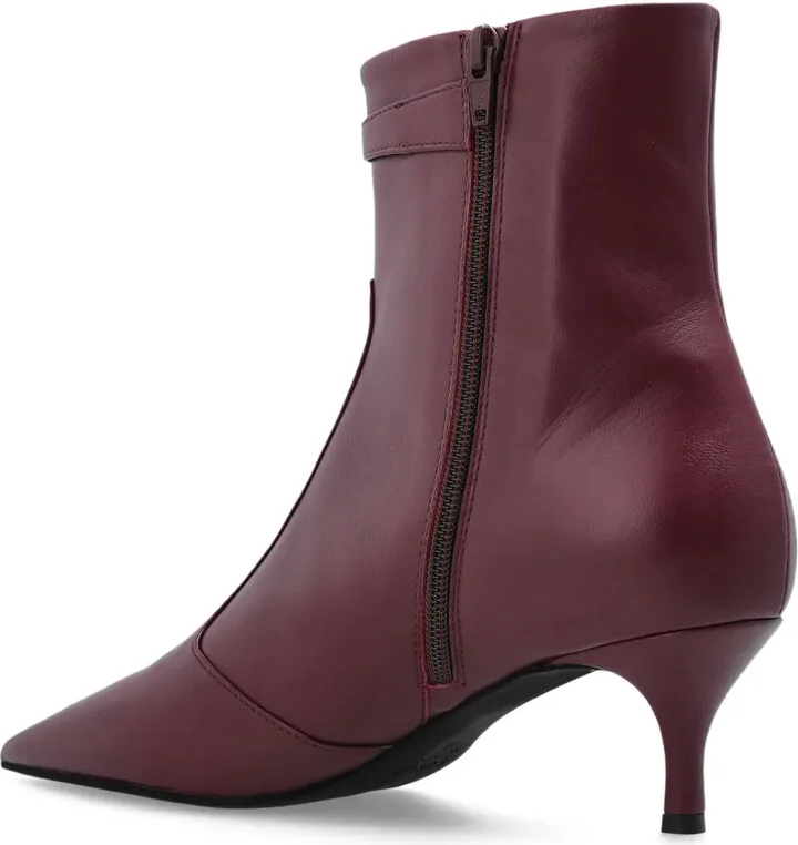 60mm Leather Heeled Boots - Image 3