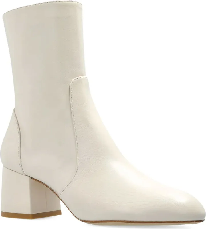 60mm Leather Heeled Boots - Image 2