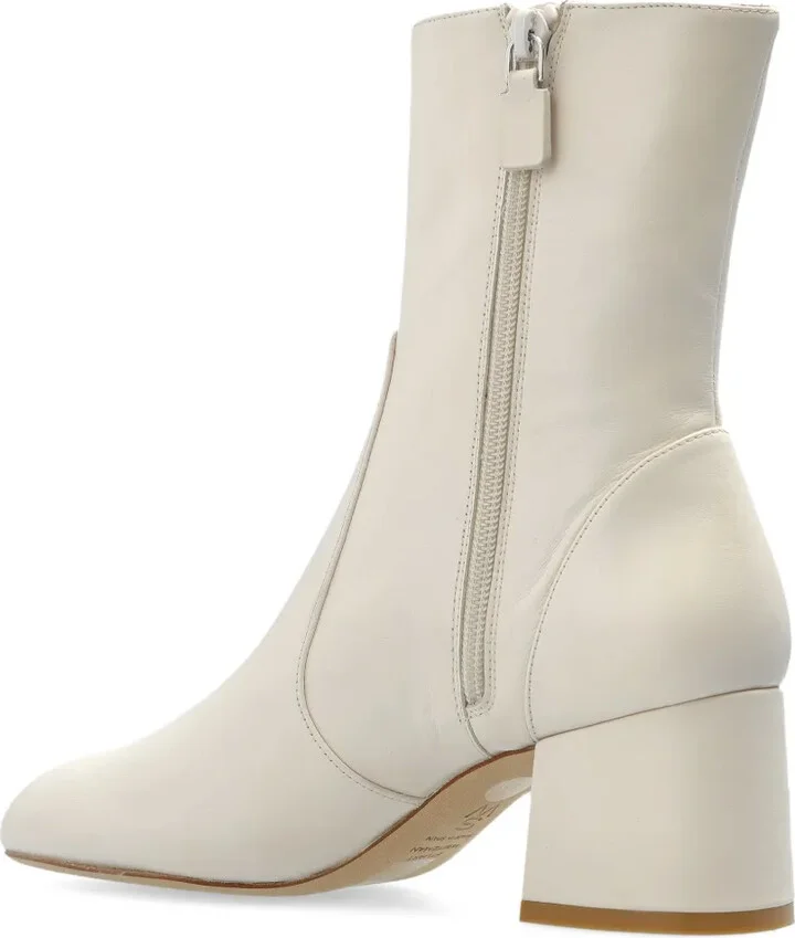 60mm Leather Heeled Boots - Image 4