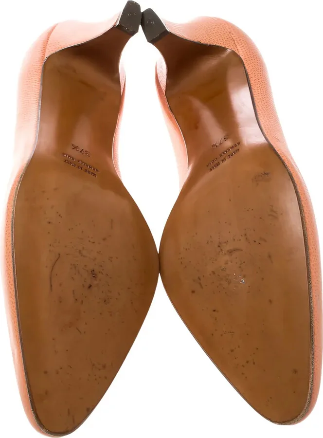 60mm Leather Heeled Pumps - Image 3