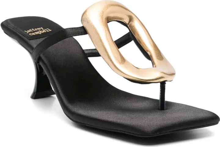 60mm Leather Heeled Sandals - Image 2