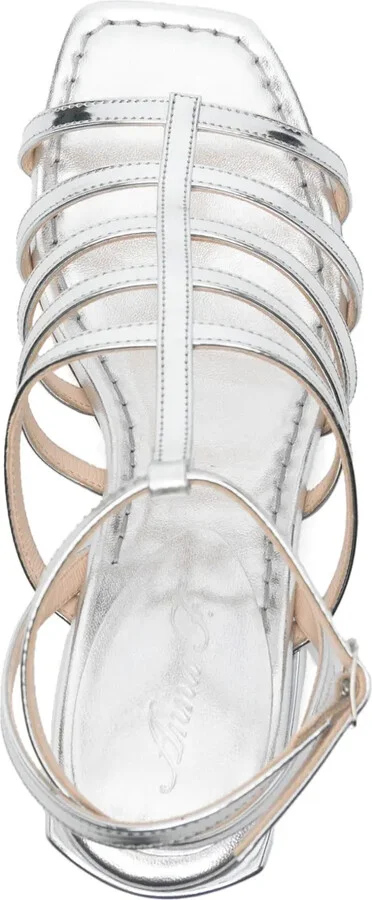 60mm Leather Heeled Sandals - Image 4