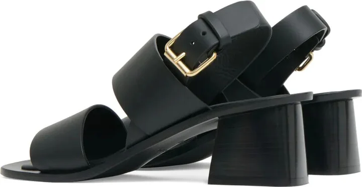 60mm Leather Heeled Sandals - Image 3