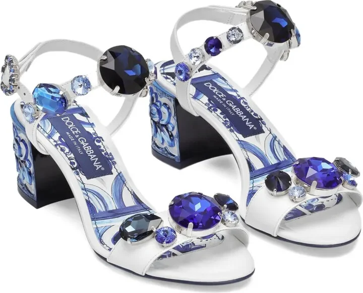 60mm Leather Heeled Sandals - Image 2