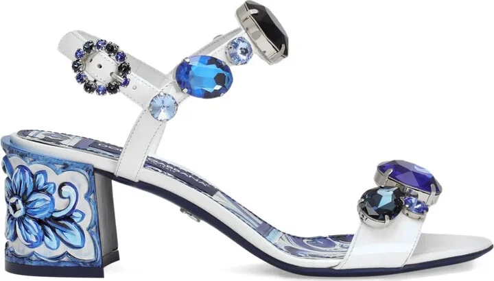 60mm Leather Heeled Sandals