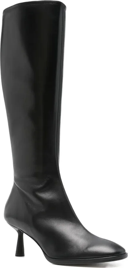 60mm Leather Knee-High Boots - Image 2