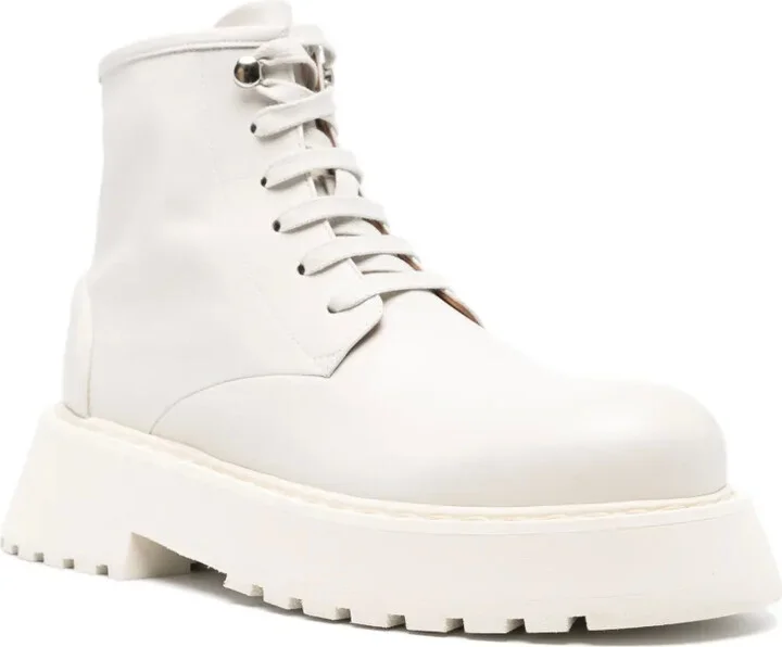 60mm Leather Lace-Up Boots - Image 2
