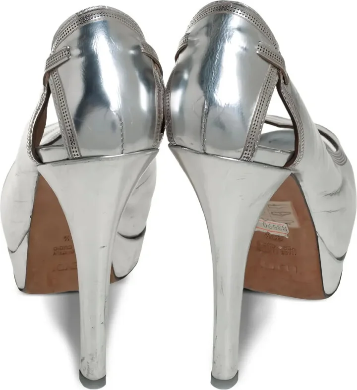 60mm Leather Peep-Toe Platform Pumps - Image 3