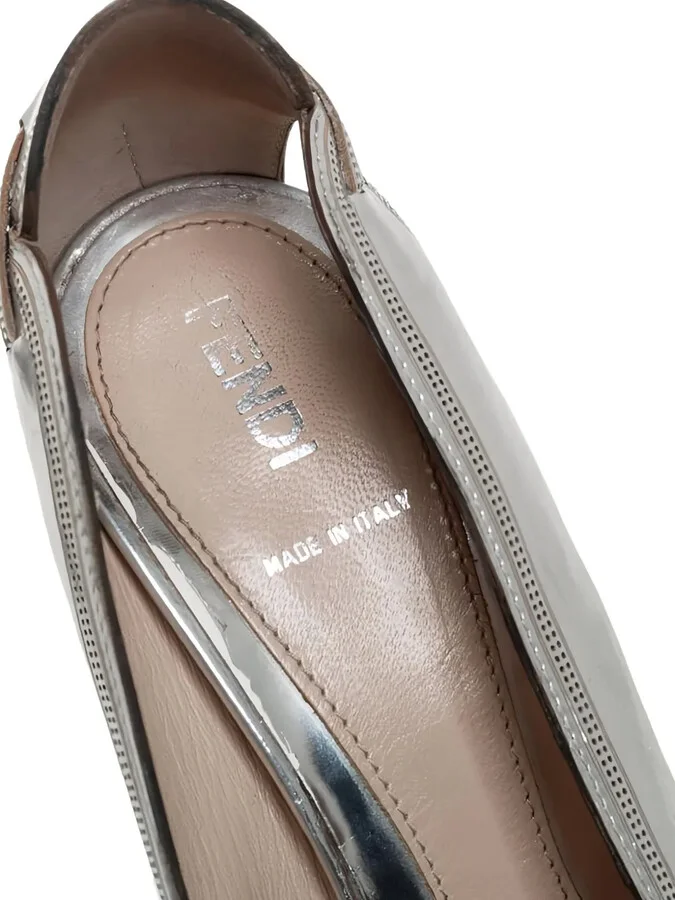 60mm Leather Peep-Toe Platform Pumps - Image 5