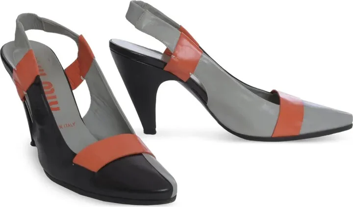 60mm Leather Slingback Pumps - Image 2